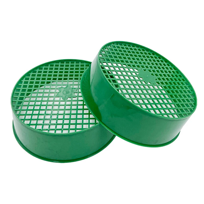 

Green Round Garden Sieve Plastic Riddle Stone Sand Seedling Mesh Garden Tool