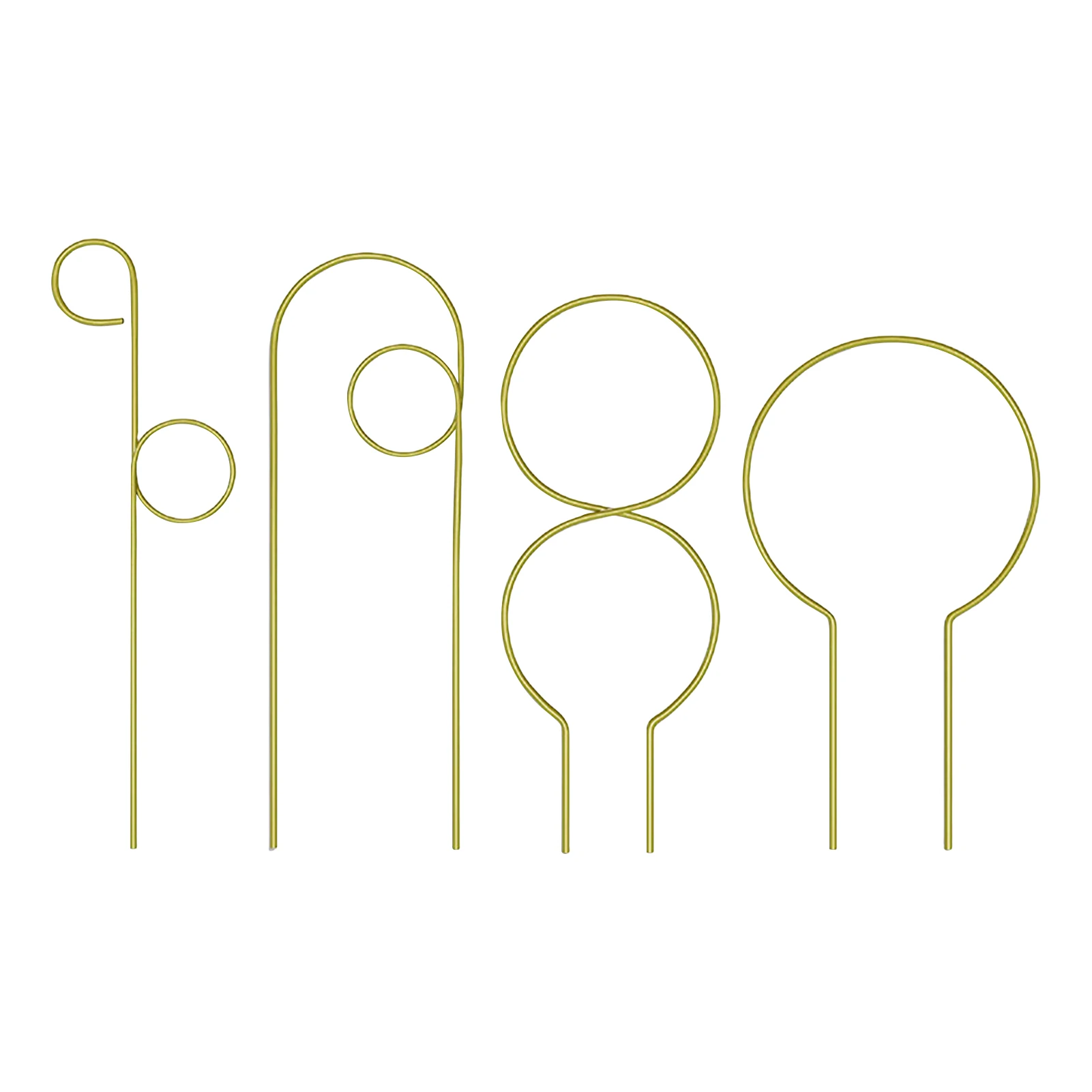 

4pcs Garden Trellis Decorations Butterfly Shape Potted Plants Flower Stake Adjustable Indoor Brushed Gold Plant Support Frame