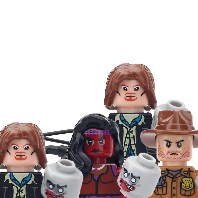 

MOC фигурки зомби Warrior, оружие, лук, кирпичи, игрушки, подарок для детей