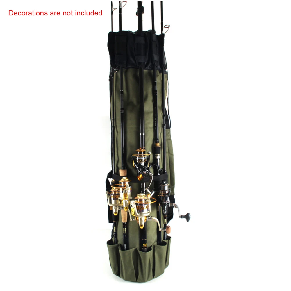 

Reel Storage Rectangle Multifunctional Waterproof Cylindrical Shape Large Capacity Shoulder Fishing Rod Bag Accessory Organizer