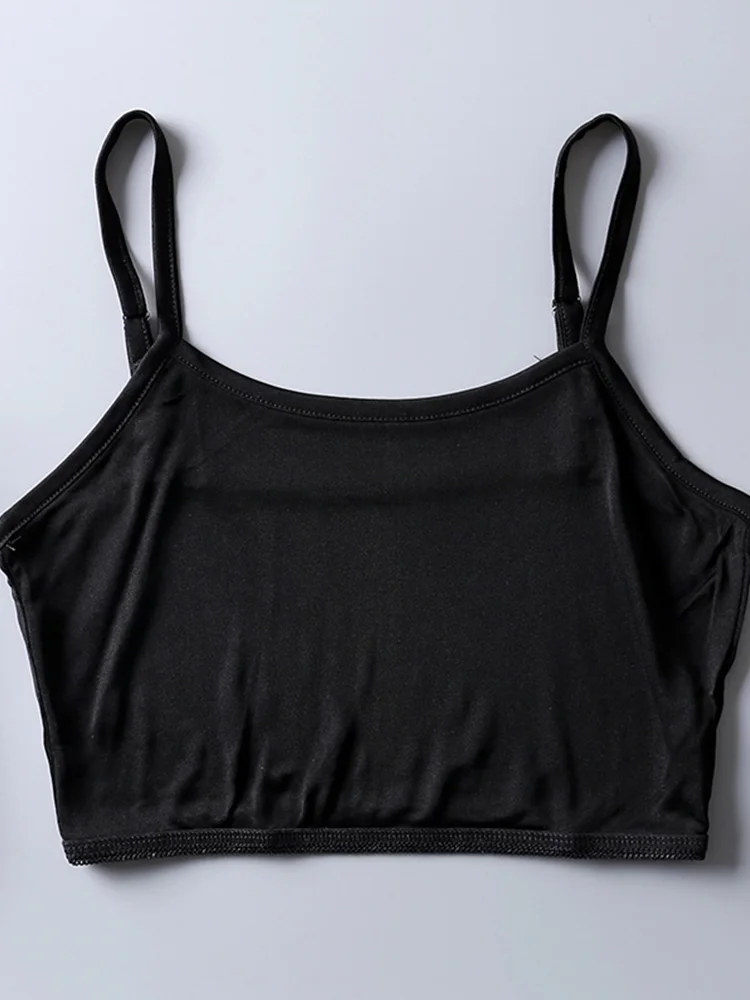 Фото 1PC 100% Mulberry Silk Women's Basic Non-Pads Mini Camisole Half Cami Bandeau Tube Top №4