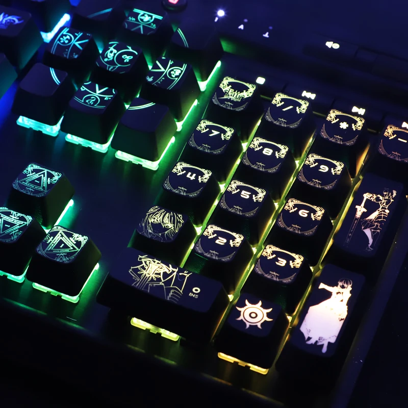 104 клавиши/комплект механической клавиатуры для Corsair K70 K95 Razer Cherry с подсветкой