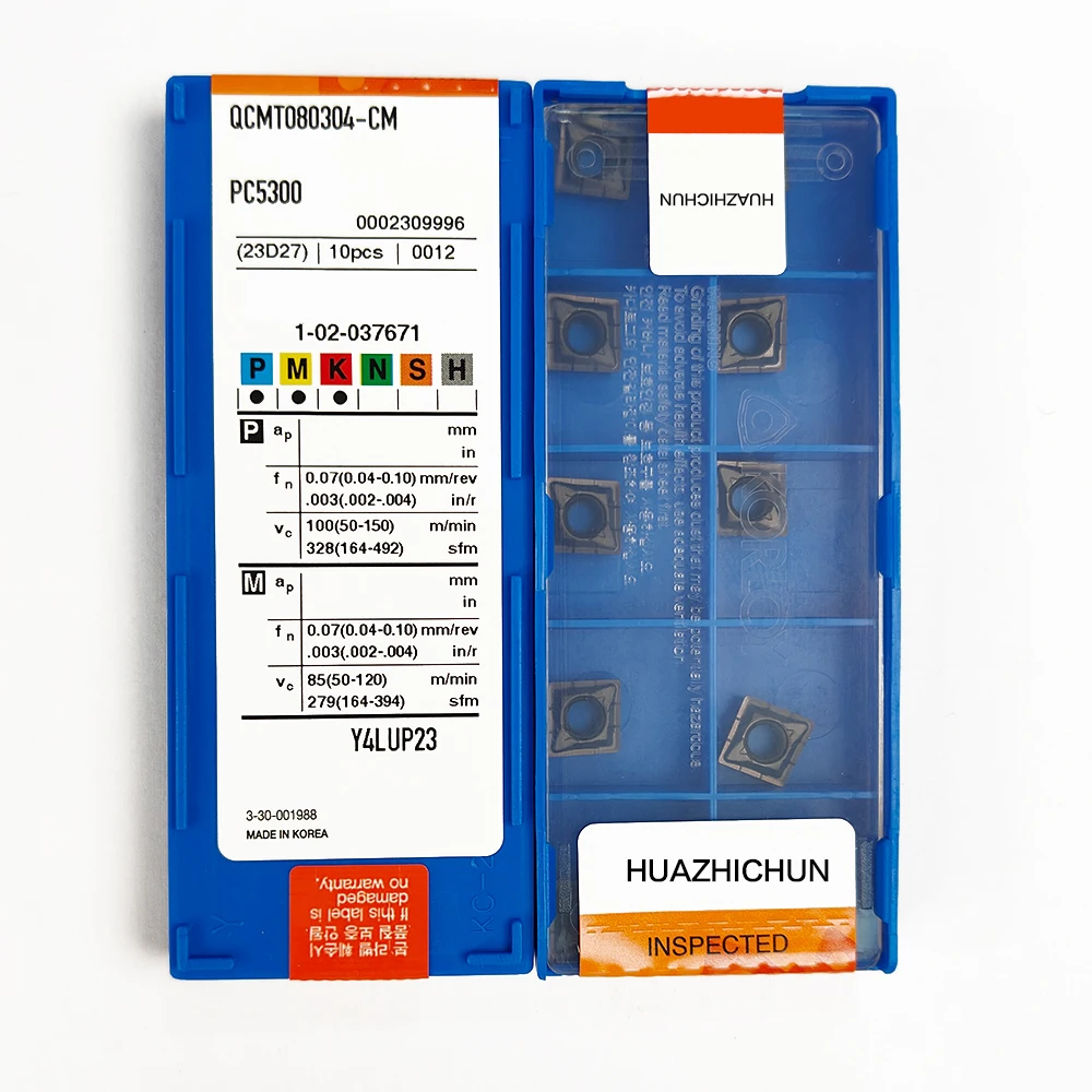 HUAZHICHUN QCMT080304-CM PC5300 карбидные вставки