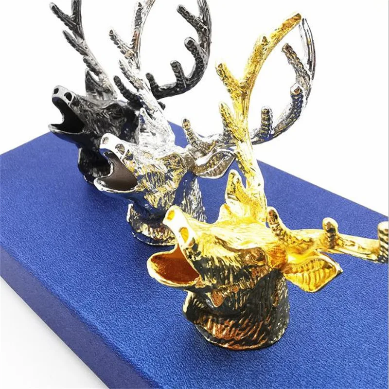 

Модификация индивидуальности 3D стерео Автомобильная наклейка голова оленя креативная металлическая наклейка для кузова автомобиля украш...