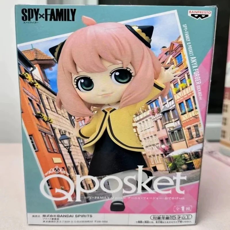 BANDAI аниме SPY×FAMILY Qposket Anya Forger Go Out фигурки статуя из ПВХ модель куклы коллекционный