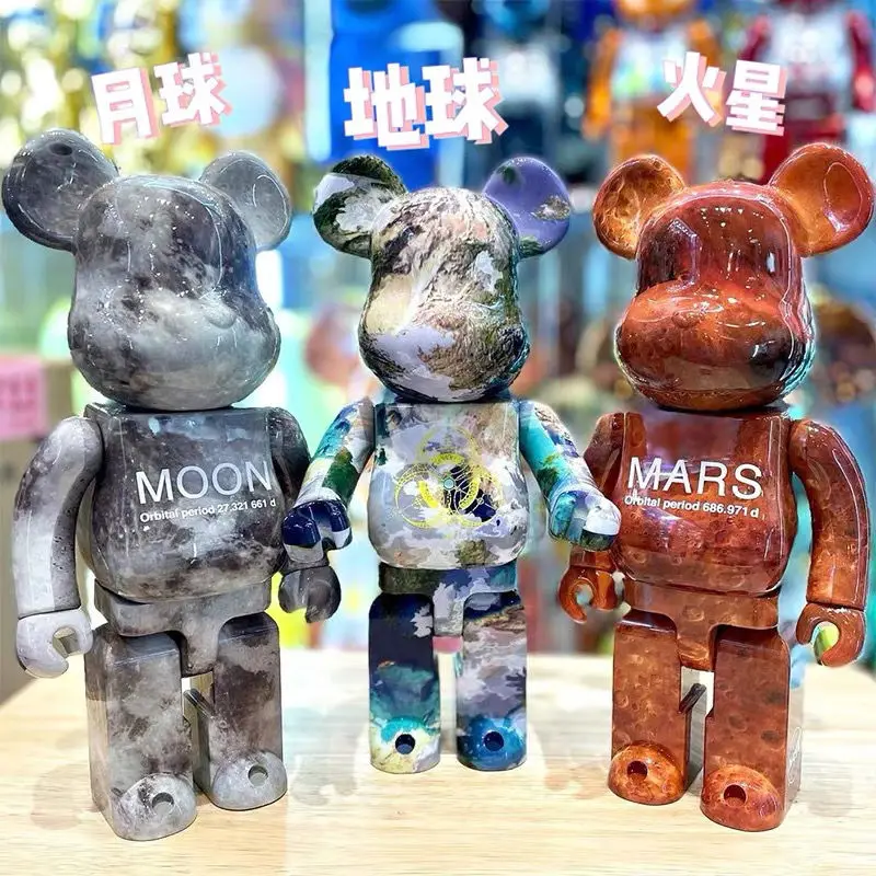 

Bearbrick Figurine Toys Hobbies Anime Action Figures Bearbricks 1000 Big Size Halloween Game Bearbrick 400 High Quality Cute