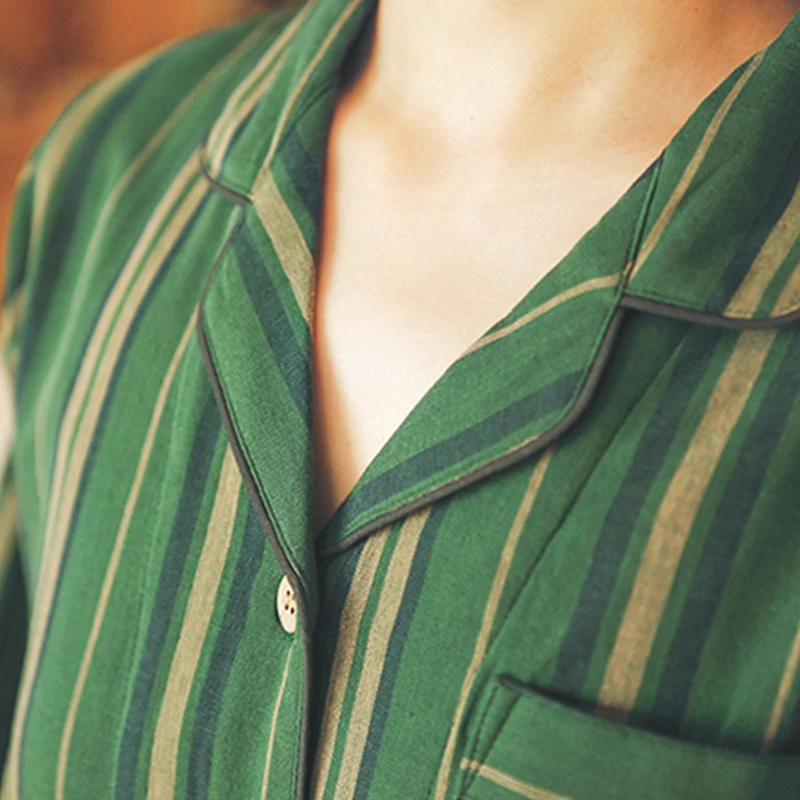 Хлопковая одежда для сна в полоску длинные женские ночные рубашки Женская