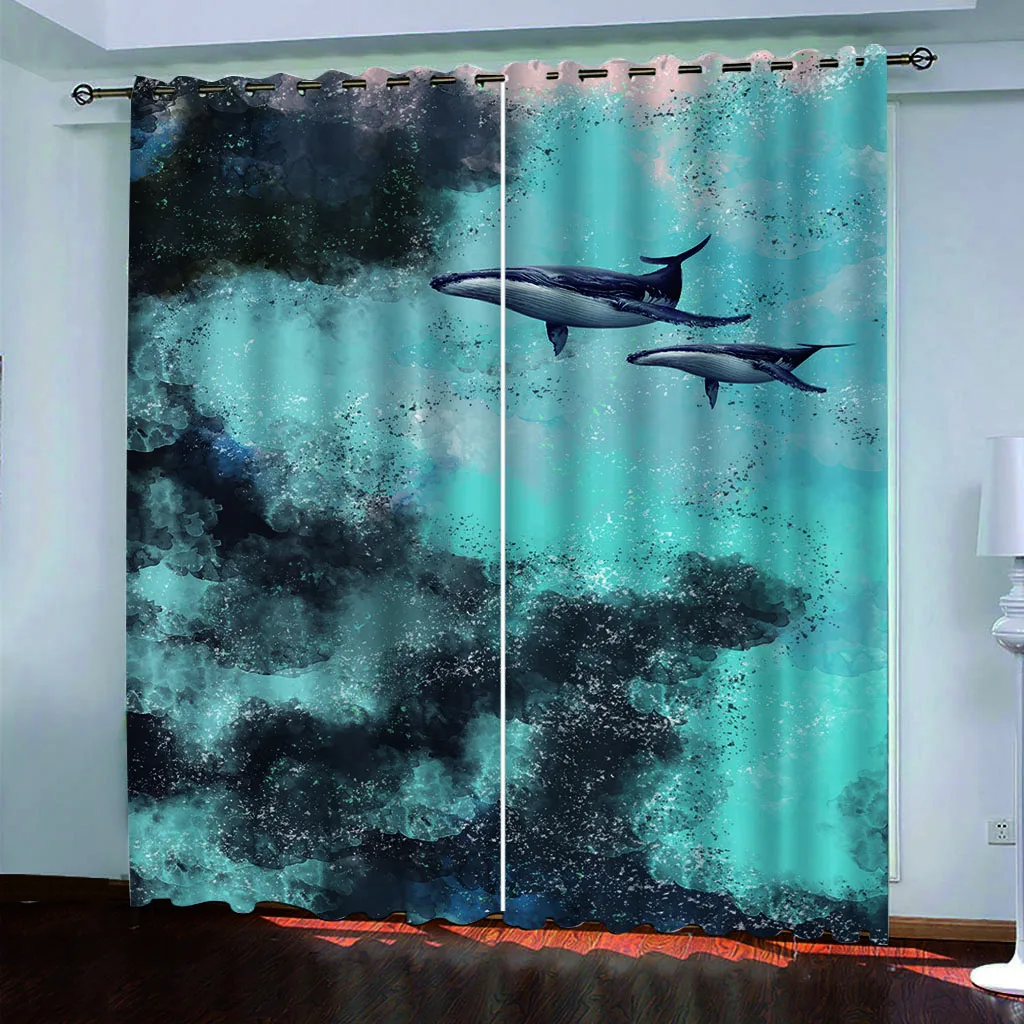 Украшение спальни по индивидуальному заказу животное кит абстрактные граффити