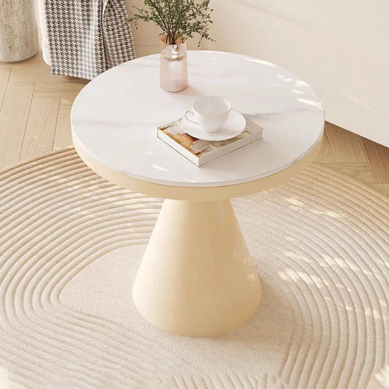 

Hardcover Nordic Coffee Tables Round White Unique Regale Side Tables Aesthetic Sofa Tray Mesa Auxiliar Living Room Furniture