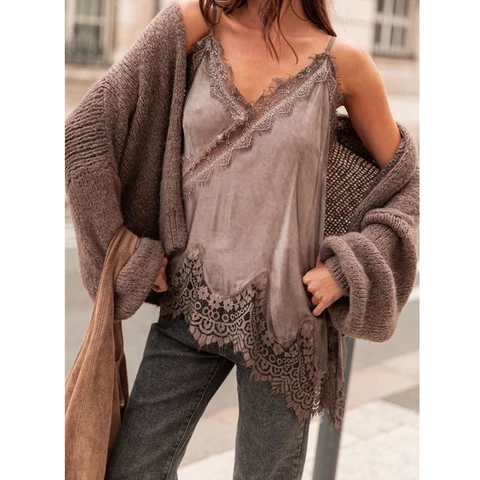 Женские атласные топы FYBITBO