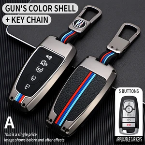Zinc Alloy Smart Car Key Cover For Ford Fusion Mondeo Mustang Explorer Edge EcoSport For Lincoln Mondeo MKC MKZ MKX Accessories