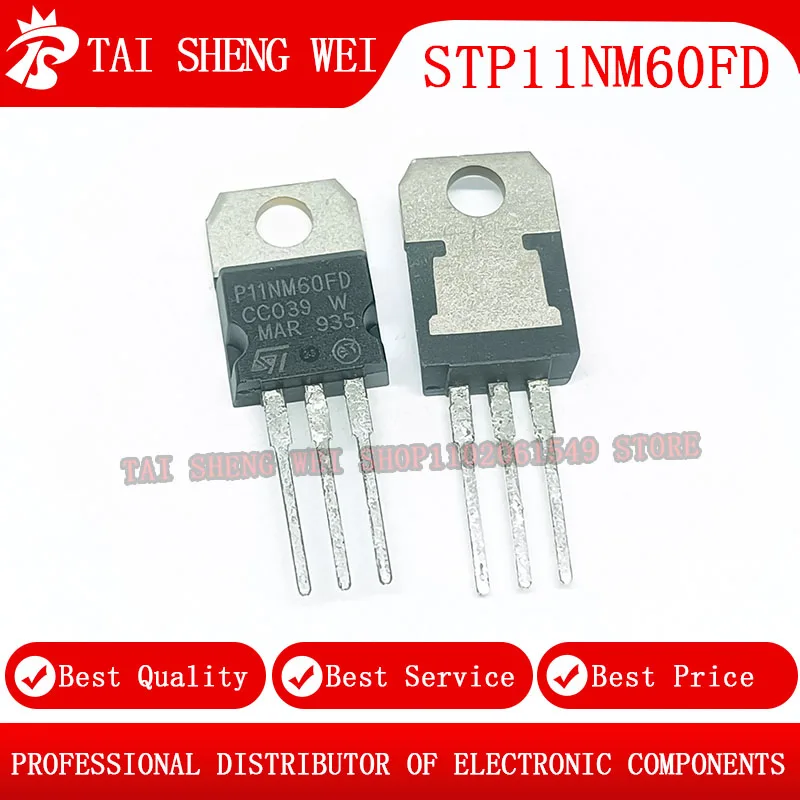 

10 шт. STP11NM60FD P11NM60FD TO-220 11A 600V TO220