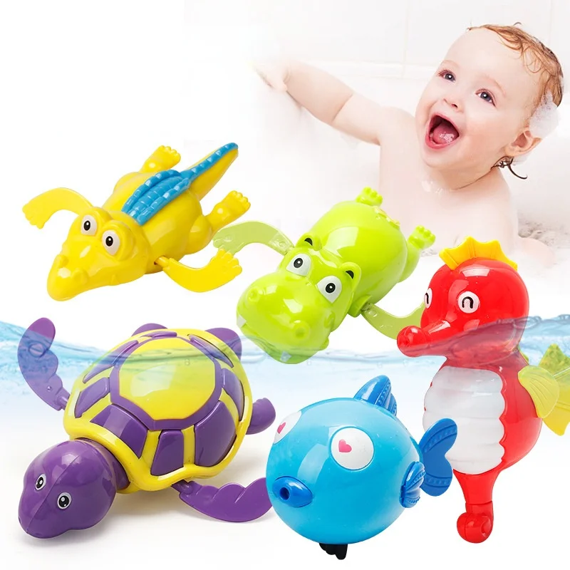 1Pc Kiss Fish Baby Shower Baby Wind Up Zwemmen Spelen Speelgoed Zwembad Accessoires Baby Spelen In Water Willekeurige Kleur