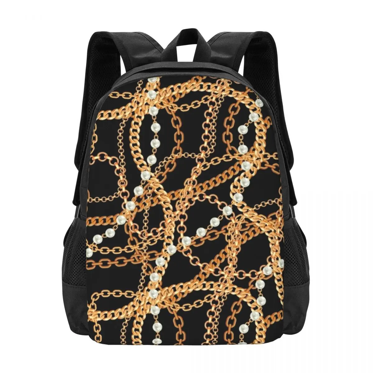 

Кожаные спортивные рюкзаки с принтом цепей, Мужские дышащие школьные ранцы под заказ, повседневный рюкзак