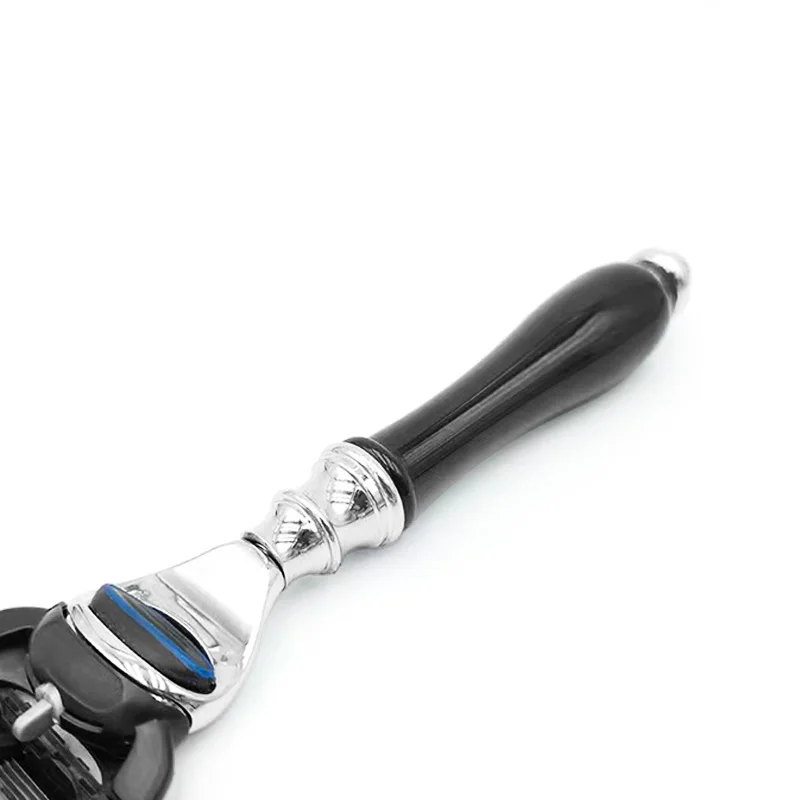 Ручная бритва с черной прочной ручкой для мужчин инструмент бритья в подарок