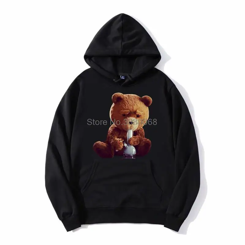 

Ted Bear Smoking Bong Hoodie Unisex Men Fleece Hoodies Hooded Sweatshirt Streetwear