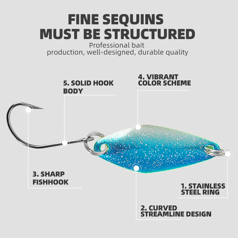 10 шт./компл. набор приманок для форели металлическая рыболовная приманка