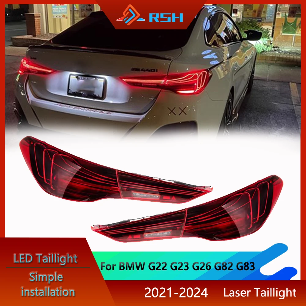 Фото Лазерный задний фонарь CSL для BMW 4 серии G22 G23 G26 M4 G82 G83 425i 430 440i 2021-2024 Светодиодный динамический сигнальный стоп-сигнал DRL №1