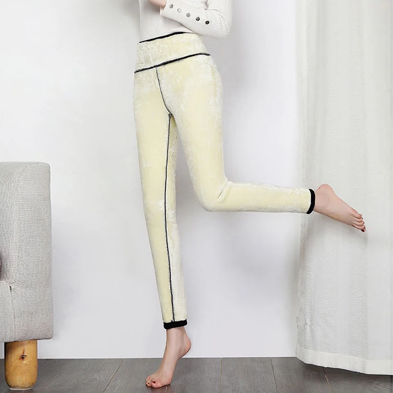 Thick Fleece Lined Leggings Women Tights Keep Warm Velvet Pantyhose Woman Stretchy Stockings Women's Tights Winter Thermal Pants