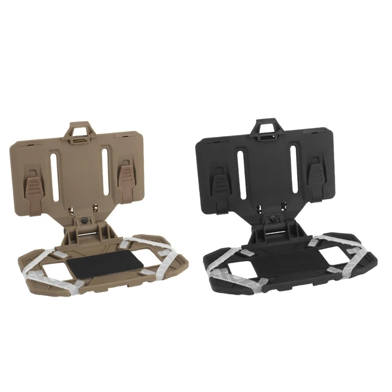 

Outdoor Tactically Plate Vest Attachments Folded Navigation Board Universal Chest Cell Phone Mount Durable H58D