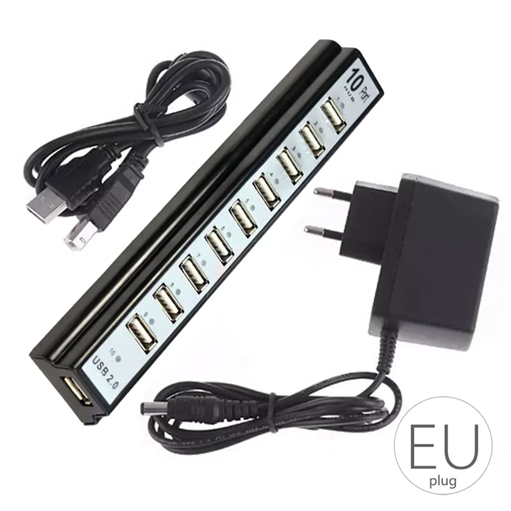 

Ports USB Hub Multi USB Splitter EU/US Plug Multifunction Power Adapter Multiple Expander 2.0 USB Hub With Cable For PC