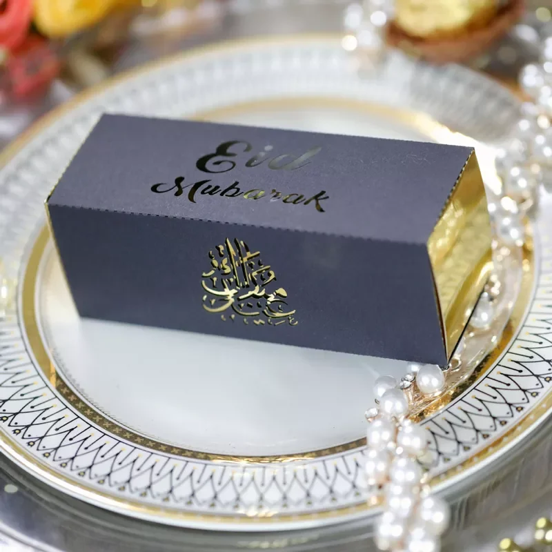 

New 5pcs/set Eid Mubarak Decor Candy Box Eid Decor Ramadan Decoration 2022 Islamic Muslim Party Kareem Gift Box Al Adha Eid Rama