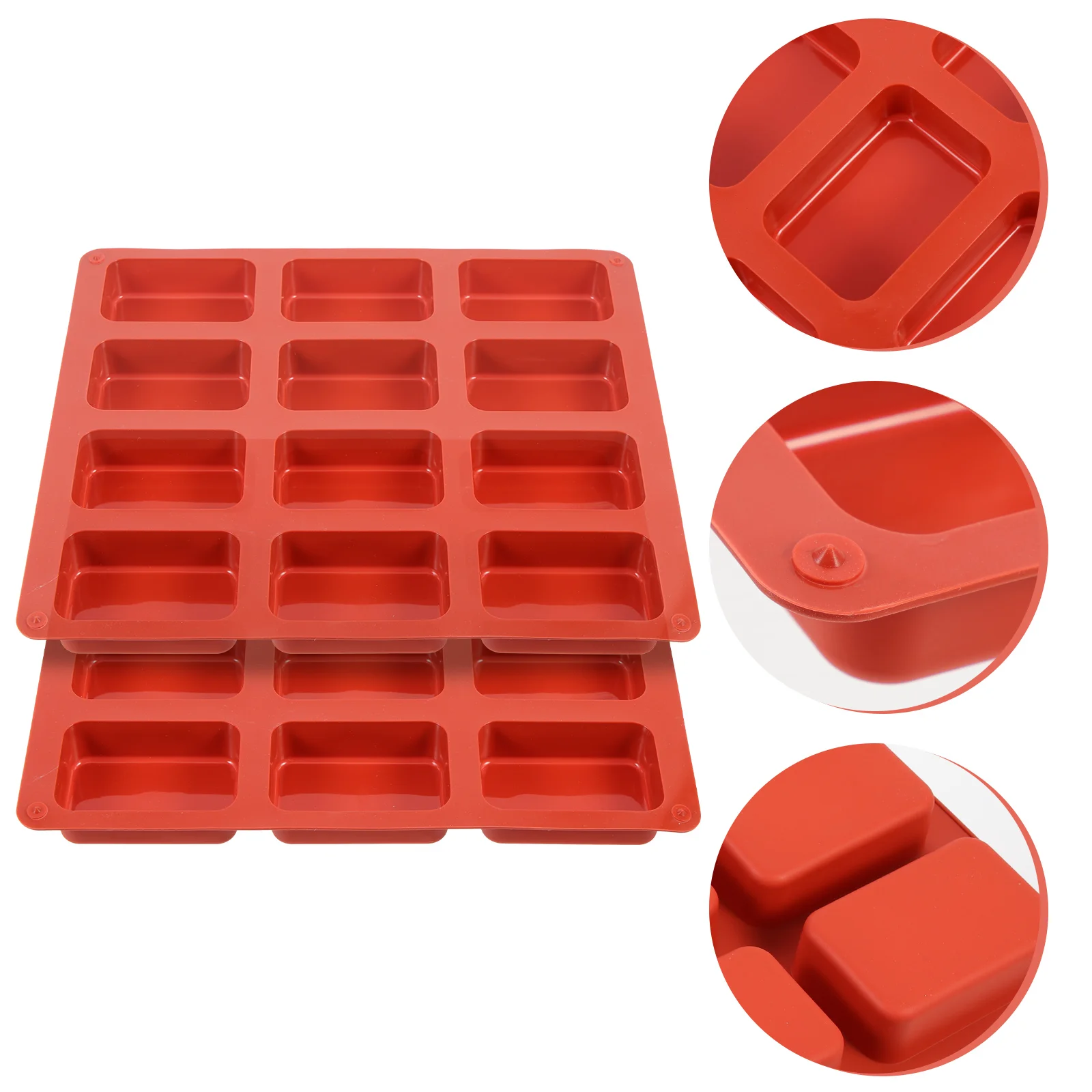 

2 Pcs Cake Mold Silicone Gummy Molds Loaf Tin Baking Candy Mini Loaf Cake Cake Bake Tool Silica Gel Bread Pan Tray