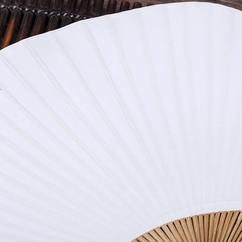 Веер из чистой белой бумаги для рисования веер чистого белого бамбука Круглый