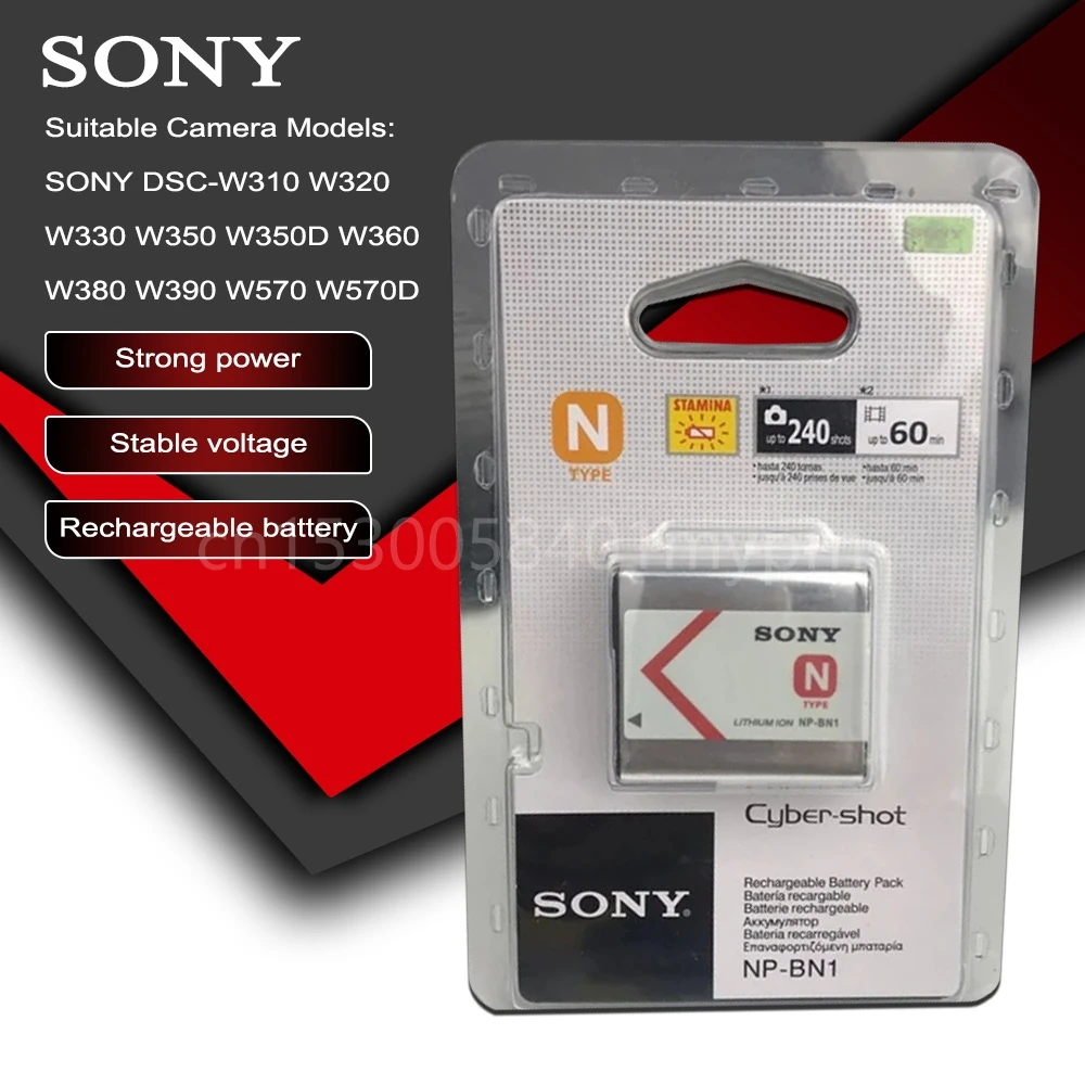 

Sony Original NP-BN1 NPBN1 NP BN1 Camera Battery DSC TX9 T99 WX5 TX7 TX5 W390 W380 W350 W320 W310 W360 W330 QX100 W370 W730