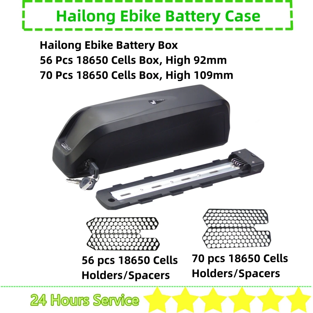 Hailong G56 G70 Shark Down Tube Ebike батарейный блок чехол Shell Корпус 36v 48v 52v 60v 56 52 50 60 65 70 pcs 18650