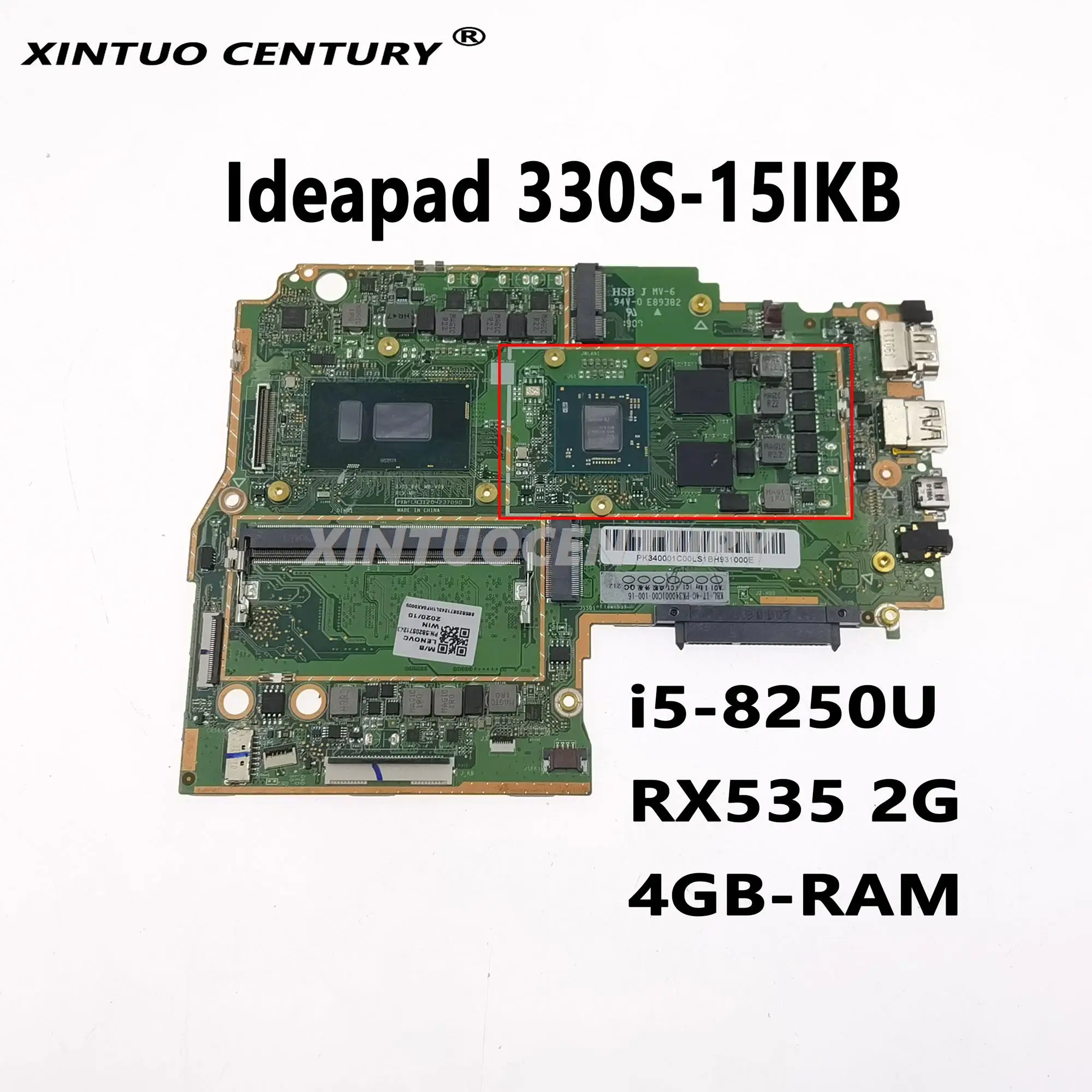 

5B20S71217 5B20S71222 For Lenovo Ideapad 330S-15IKB 330S-15 motherboard CPU i5-8250U GPU RX535 2GB 4GB RAM DDR4 100% Test