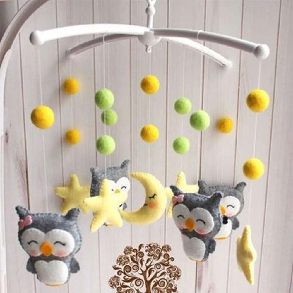 Non-woven Fabric Baby Crib Handmade Non Toxic Rattles Toy Cartoon DIY Bed Bell Cute Pregnant Mom Sleeping Mobile Without Bracket