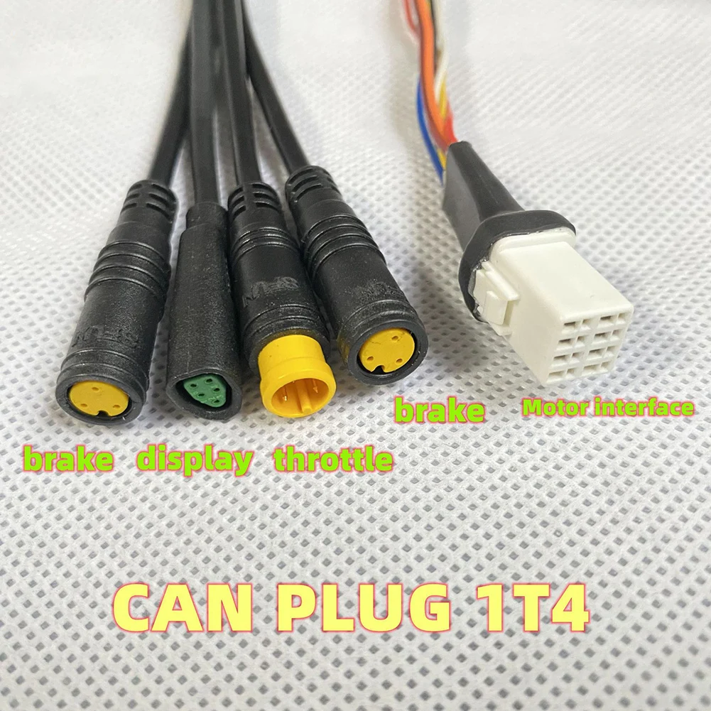 

Motor Cable Compatible with For Bafang M400 G330 G510 M620 E bikeTorque Motor 1T4 Cable with Throttle Connector
