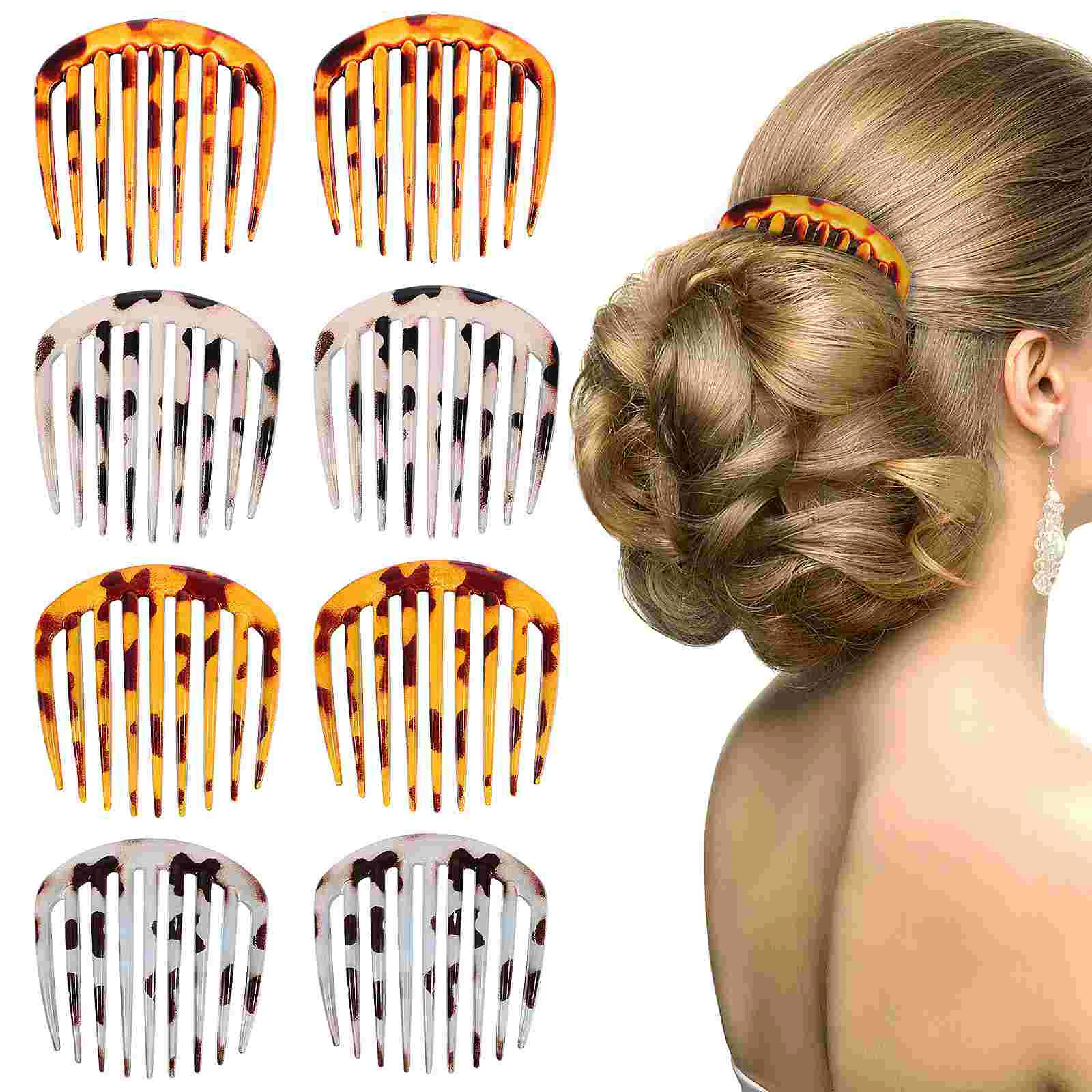 

8 шт. женские костюмы гребни для волос женские декоративные аксессуары боковые пластиковые зажимы для волос