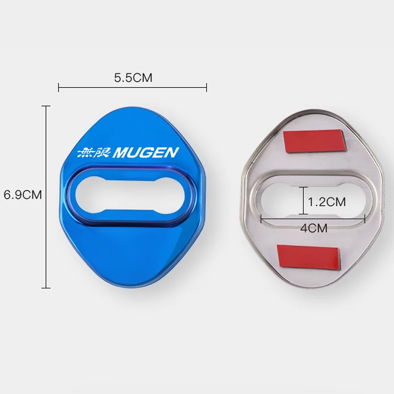 4 шт. автомобильный Стайлинг для значков Honda MUGEN чехлы дверных замков из