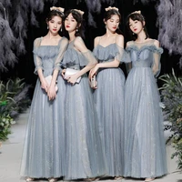 sisterhood bridesmaid evening dress shows thin fairy performance host skirt chorus long style