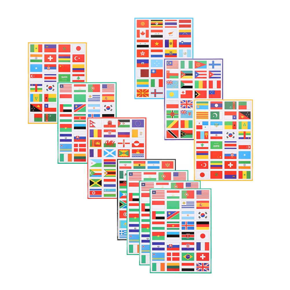 

Stickers Flag World Country Sticker Flags Decals Face Kids The Travel Match Adhesive National Decal Planner Pvc Football