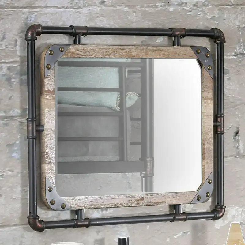 

Industrial Decorative Wall Mirror 32"x24"