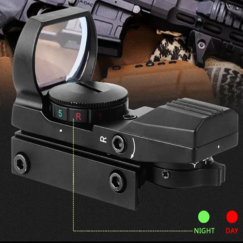 

Hot 20mm Rail Riflescope Metal Hunting Optics Holographic Red Dot Sight Reflex 4 Reticle Tactical Scope Collimator Equipment