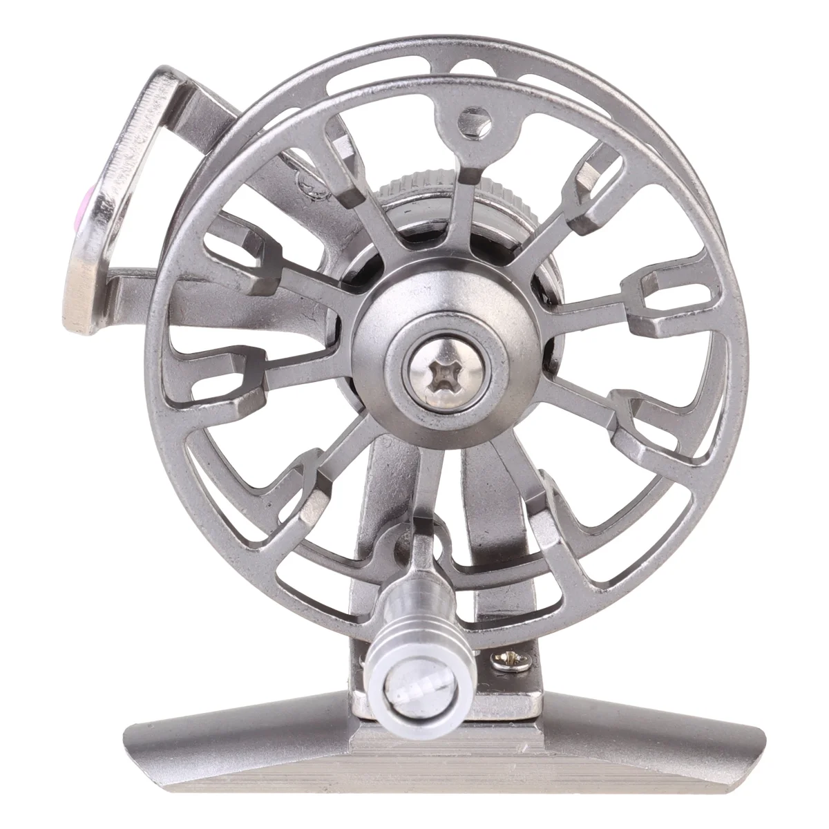 

Fly Fishing Reel with CNC- machined Aluminum Alloy Body Right Hand Fly Reel Fishing Wheel Fishing Accessories ( Silver )