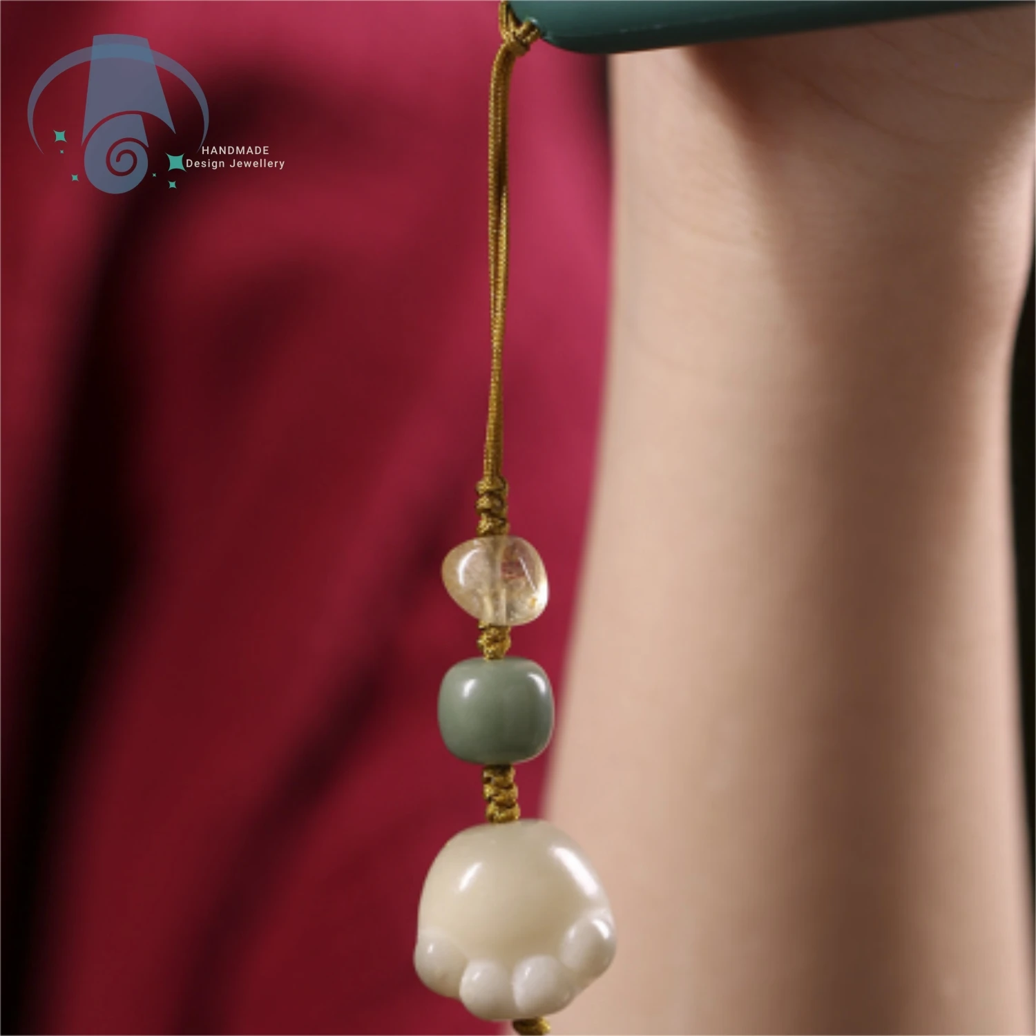 Цепочка для телефона из натурального кошачьего когтя