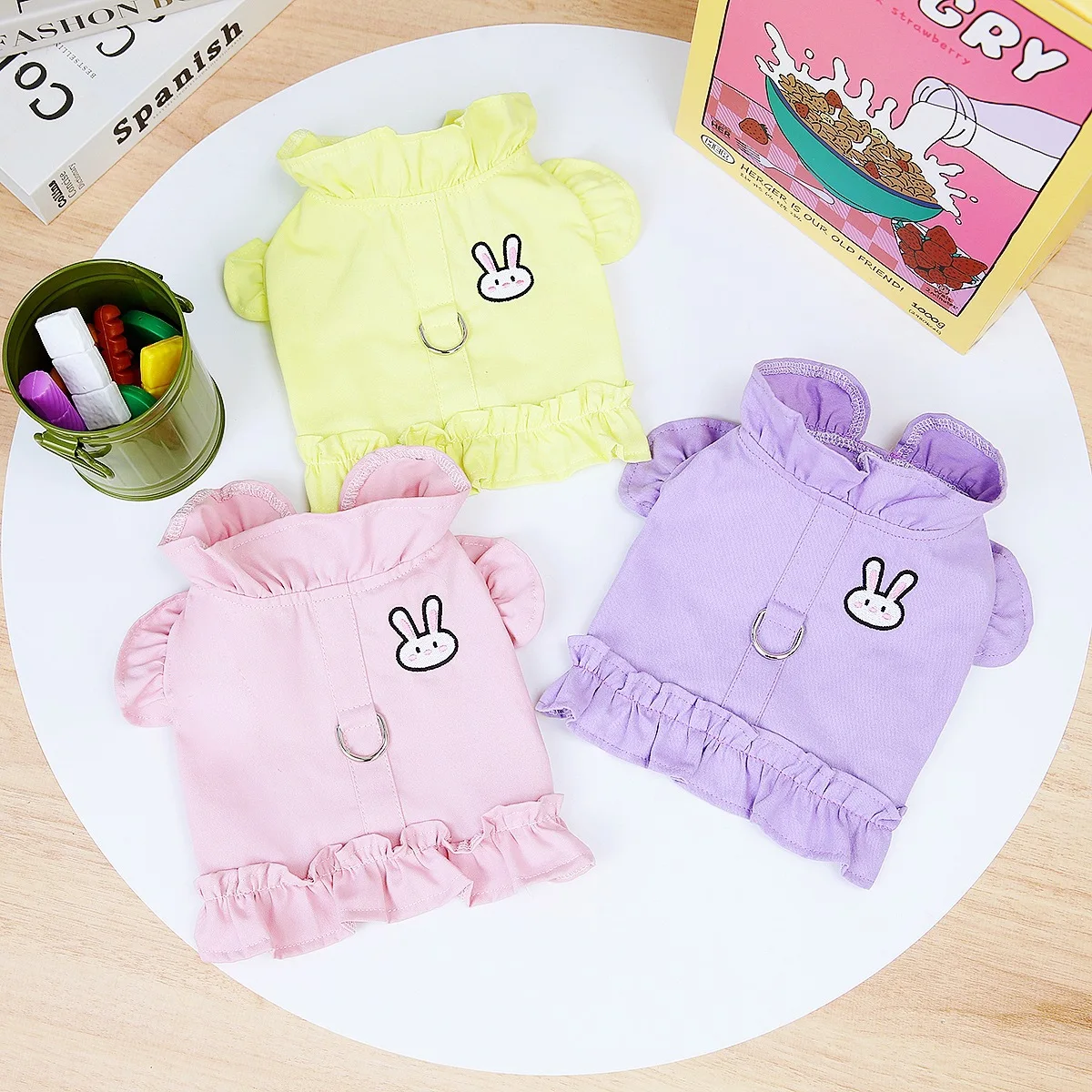 

Spring and Summer New 23 Rabbit Denim Chest Back Pet Dog Dog Chest Back Pet Dog Dog Undershirt Clothes Pet Clothing