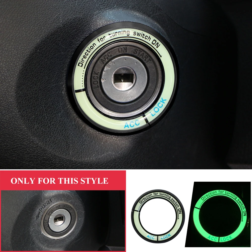 

1 шт. Автомобильная наклейка s светящаяся наклейка на зажигание кольцо для ключей крышка переключателя отделка Наклейка для Toyota Corolla 2014 2015 2016 2017 аксессуары