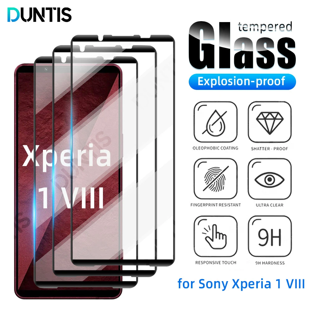 Фото Защитная пленка из закаленного стекла 9H для Sony Xperia 1 VIII, защитная пленка HD с полным покрытием, аксессуары для Sony Xperia 1 VIII №1
