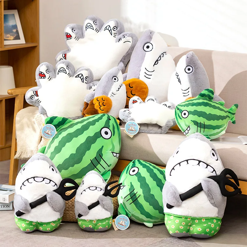 

Funny homophone shark doll shark carving doll plush toy pillow girlfriend gift