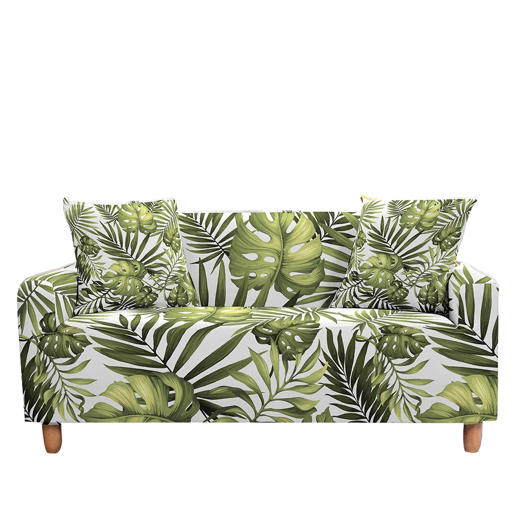 

Sofa Cover for Living Room 3D Tropical Leave Stretch Slipcovers Elastic Sectional Couch Cover for 3 Seater L Shape Funda De Sofá