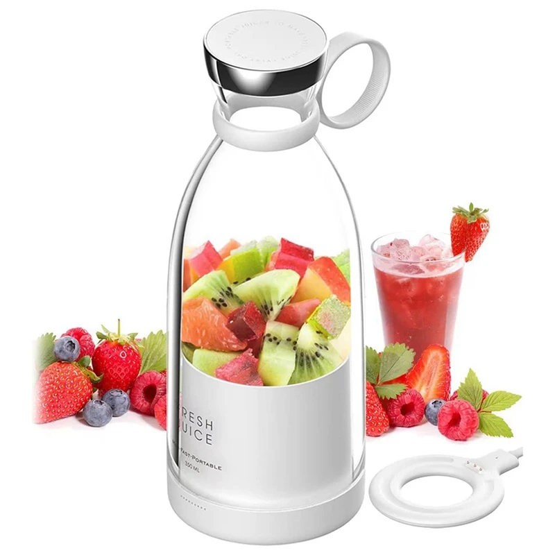 

Personal Size Blender, Portable Blender, Battery Powered USB Blender White