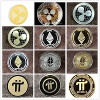 2021 new gold silver two colors ethereum eth coin metal crafts xrp btc ripple shiba wow dog bitcoin virtual non currency coins