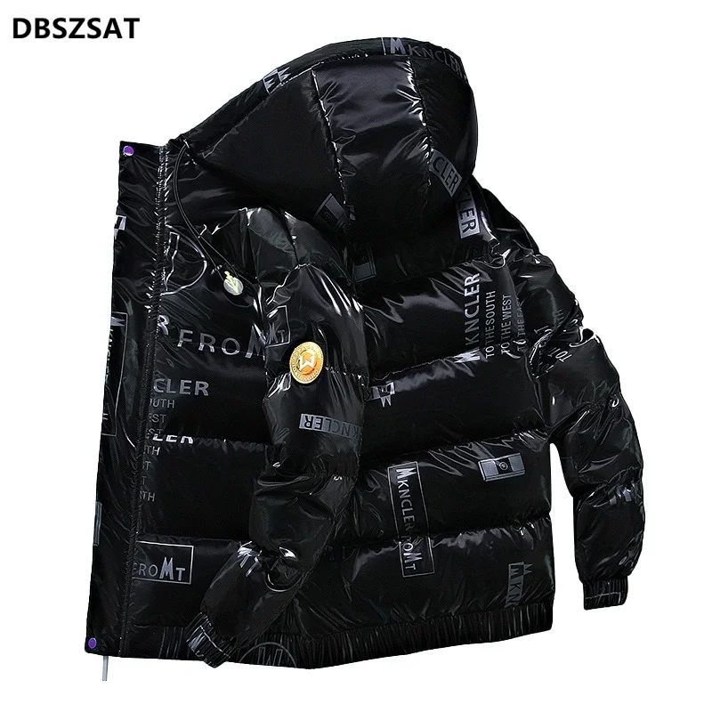 

Men's hooded down jacket New winter trend Warm youth down jacket Student light down jacket Male