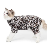 pet cat recovery suit high elastic breathable fabric lightweight suitable for cats protect wound xs l dropship